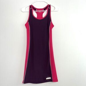 Patagonia Racerback Dress Spellout Medium Pink Purple Sport Athletic Lightweight